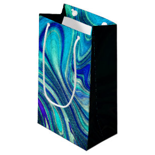 Petit Sac Cadeau Elégant Aquamarine Paua Rainbow Shell inspiré