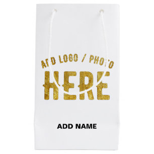 PETIT SAC CADEAU ÉLÉGANT BLANC PERSONNALISABLE MODERNE MARQUE VÉRIF