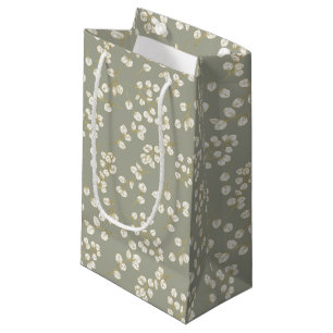 Petit Sac Cadeau Elégant Gold Sage Vert verdure Eucalyptus Feuilles