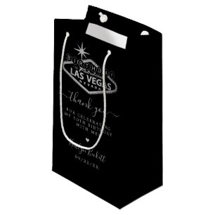 Petit Sac Cadeau Elégant Merci de fête d'anniversaire de Las Vegas