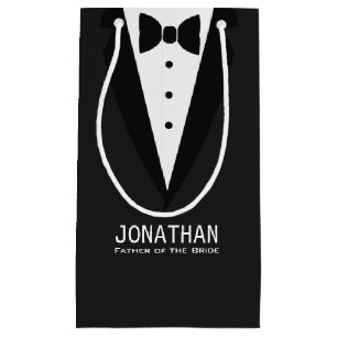 Petit Sac Cadeau Élégant Père de la mariée Mariage Tuxedo