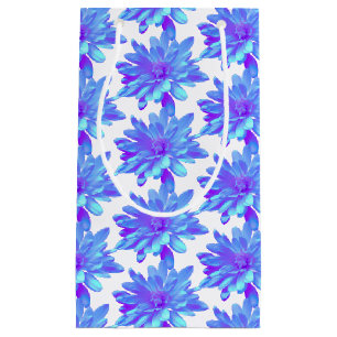 Petit Sac Cadeau Élégante fleur florale violette bleu