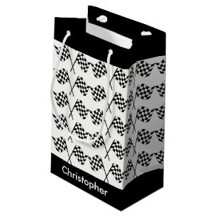 Petit Sac Cadeau Emballage Checkered de drapeaux personnalisé