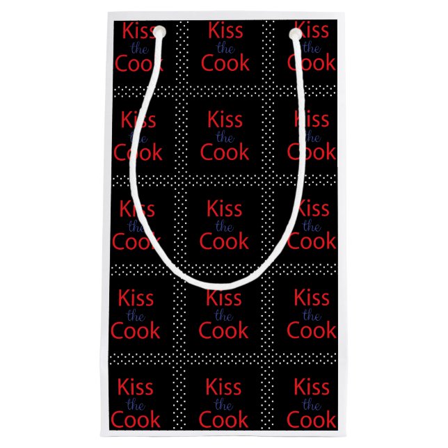 Petit Sac Cadeau Embrasse Le Cuisinier (Devant)