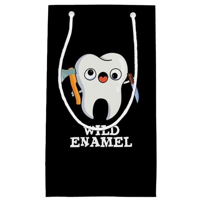 Petit Sac Cadeau Enamel sauvage Drôle animal sauvage Jeu de dent Da (Devant)