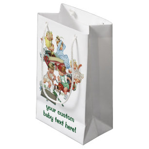 Petit Sac Cadeau Enfants en bas âge jouant avec des camions de pomp
