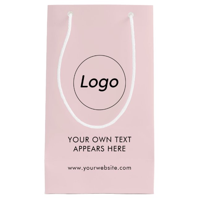 Petit Sac Cadeau Entreprise professionnelle Blush Pink (Devant)
