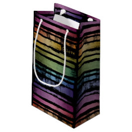 Petit Sac Cadeau Equality Love Rainbow Brush Strokes LGBTQ ID656