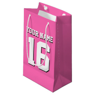 Petit Sac Cadeau Équipe sportive Hot Pink Jersey
