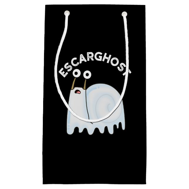 Petit Sac Cadeau Escarghost Amusant Français Ghost Snail Pun Dark B (Devant)