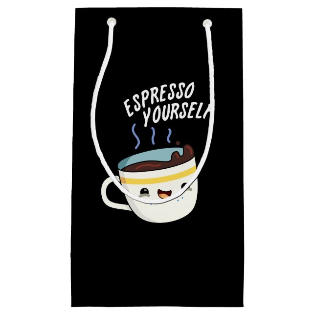 Petit Sac Cadeau Espresso Yourself amusant jeu de café (Devant)