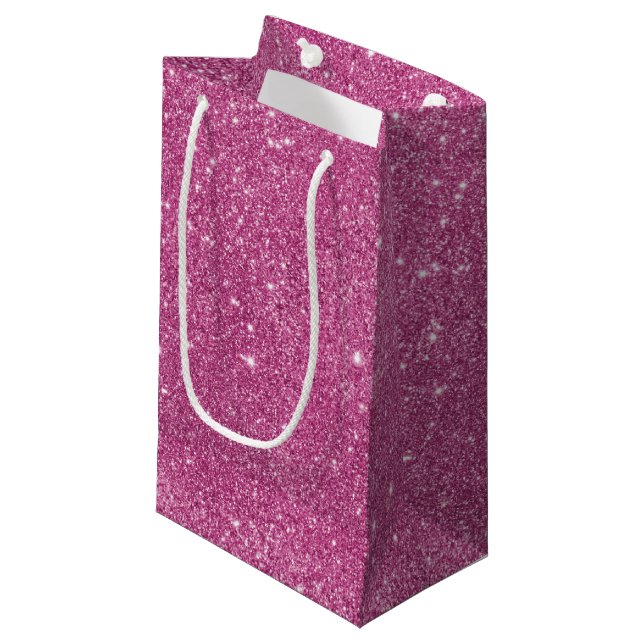 Petit Sac Cadeau Étincelles de parties scintillantes de roses (Devant Angle)