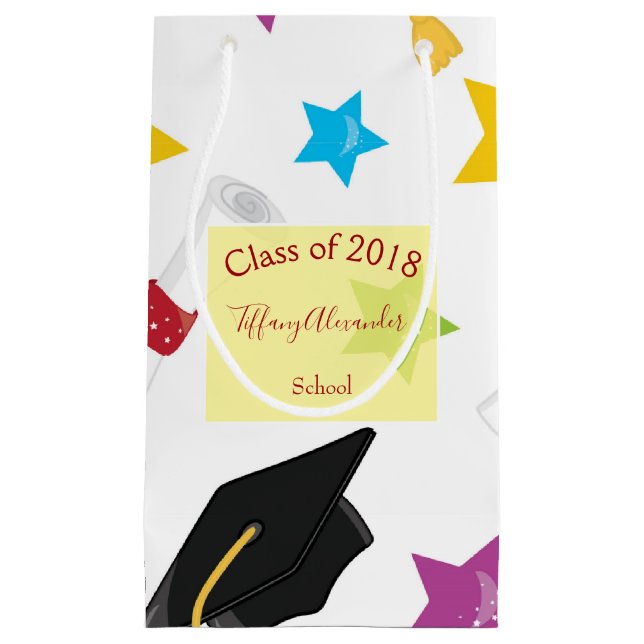Petit Sac Cadeau Étoiles de fin d'études (Devant)