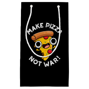 Petit Sac Cadeau Faire Pizza Pas Guerre Drôle Paix Punition Fond So