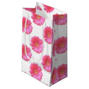 Petit Sac Cadeau Faisée de gerbera rose