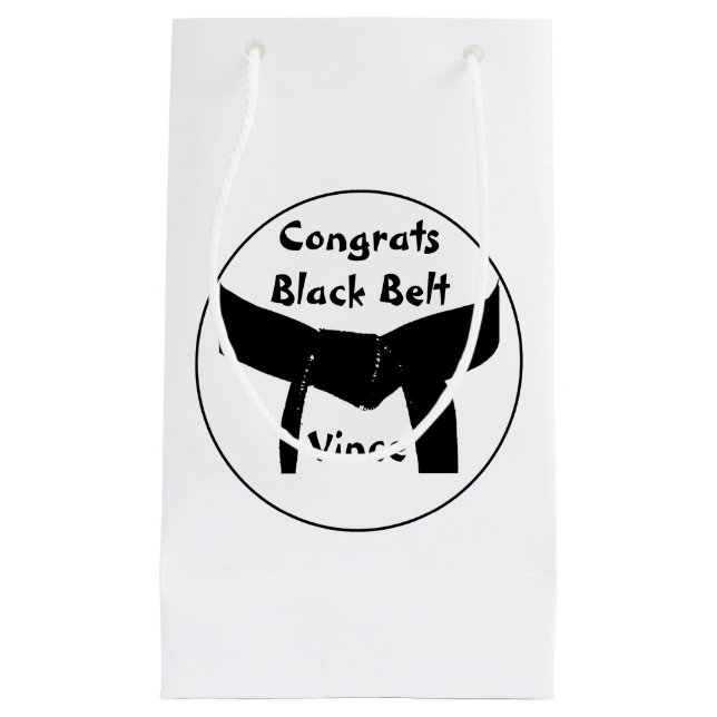 Petit Sac Cadeau Félicitations de ceinture noire d'arts martiaux (Devant)