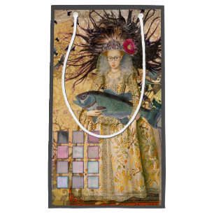 Petit Sac Cadeau Femme Poissons Vintage Classique Gothique
