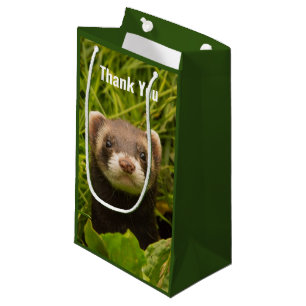 Petit Sac Cadeau Ferret Brown dans le Merci d'herbe