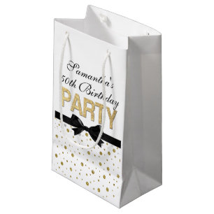 Petit Sac Cadeau Fête d'anniversaire de confettis d'étincelle d'o