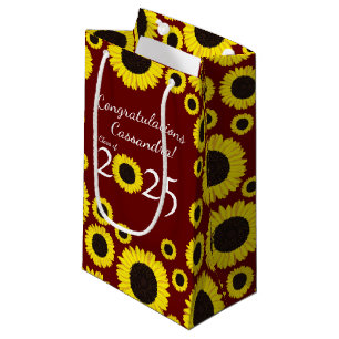 Petit Sac Cadeau Fête de fin d'études de campagne de tournesols Mar