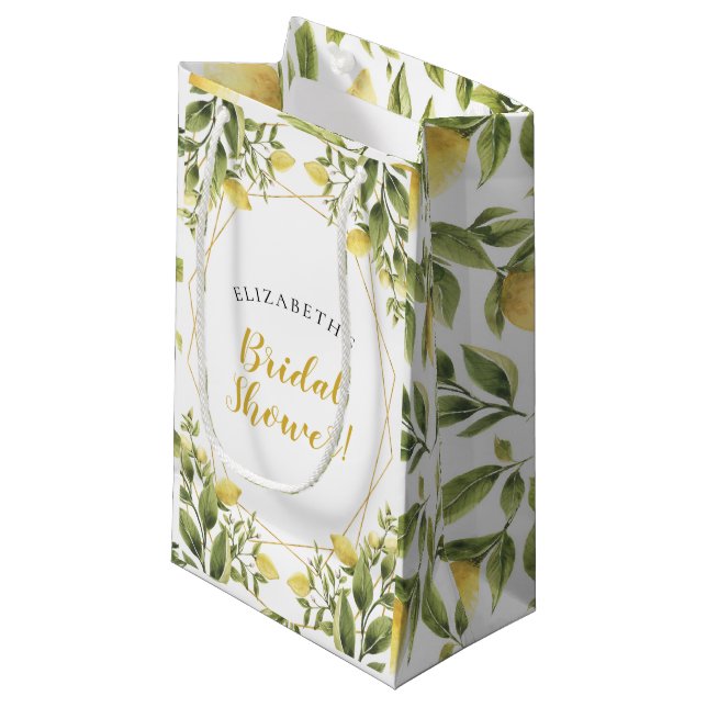 Petit Sac Cadeau Fête de la mariée d'aquarelle de verdure de (Devant Angle)