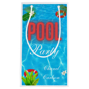 Petit Sac Cadeau Fête de la piscine tropicale Anniversaire d'été