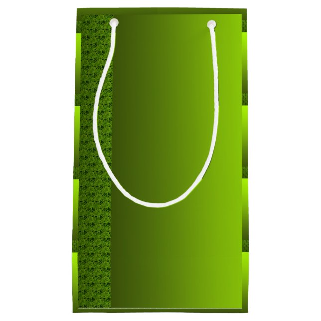 Petit Sac Cadeau Feuillage vert (Devant)