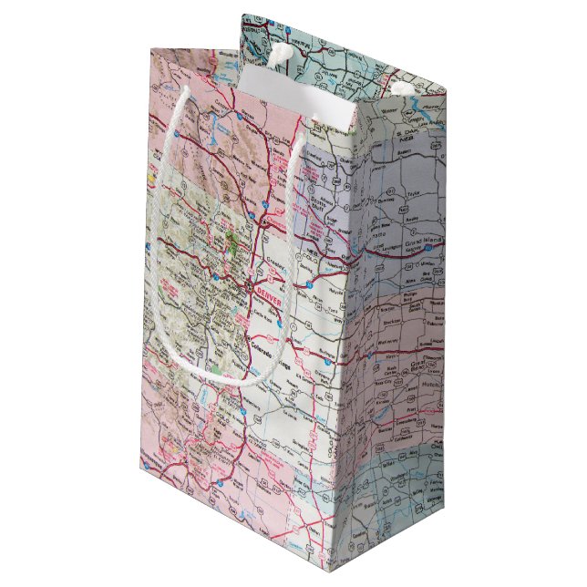 Petit Sac Cadeau feuille de route (Dos Angle)