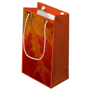 Petit Sac Cadeau Feuille d'érable rouge Abstraite Automne Photograp