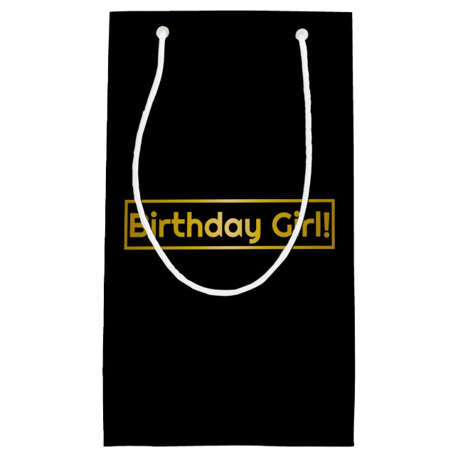 Petit Sac Cadeau Fille d'anniversaire ! (Devant)