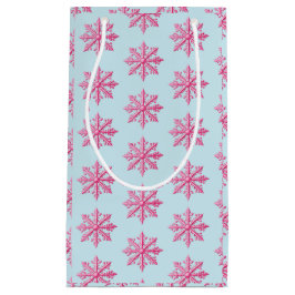 Petit Sac Cadeau Flèche de neige rose