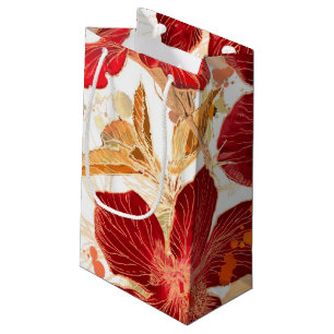 Petit Sac Cadeau Fleur de ketmie - peinture 2 d'aquarelle