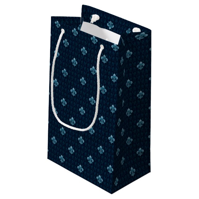 Petit Sac Cadeau Fleur De Lis Pattern (Dos Angle)