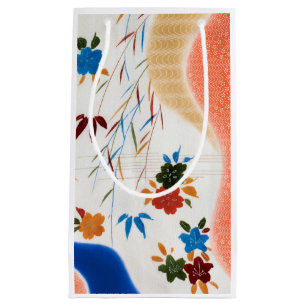 Petit Sac Cadeau Fleur et eau courante, design japonais