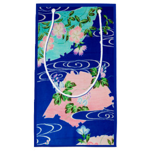 Petit Sac Cadeau Fleur et eau courante, design japonais