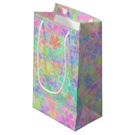 Petit Sac Cadeau Fleurs Abstraites florales colorées Modèle Élégant