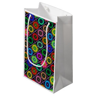 Petit Sac Cadeau Fleurs radieuses abstraites avec floraisons surréa