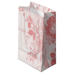Petit Sac Cadeau Fleurs roses dentelles