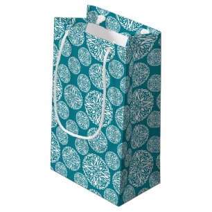 Petit Sac Cadeau Flocon de neige floral d'hiver