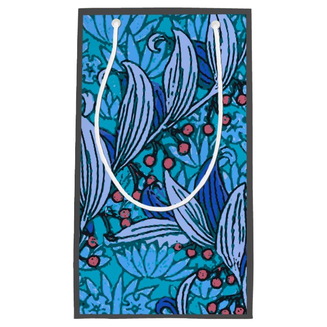 Petit Sac Cadeau Floral bleu ancien Boho moderne (Devant)