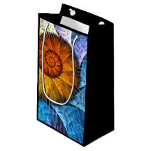 Floral Orange Bleu Jaune Art Abstrait