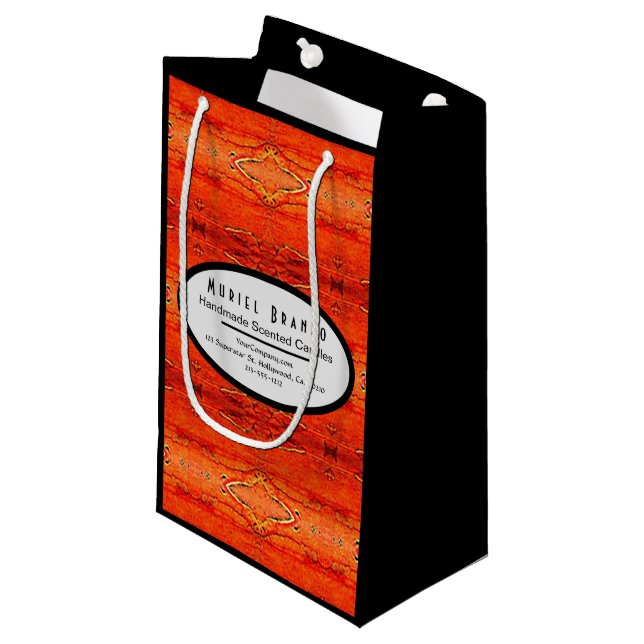 Petit Sac Cadeau Fournitures Rustic Candle Company (Devant Angle)