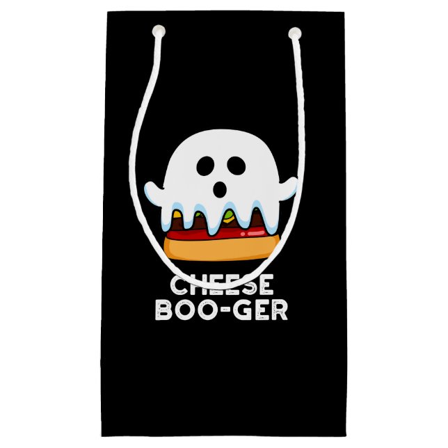 Petit Sac Cadeau Fromage Boo ger Funny Ghost Pun Dark BG (Devant)
