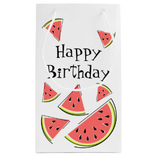 Petit Sac Cadeau Fruits de pastèque Anniversaire