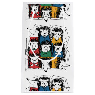 Petit Sac Cadeau Funny Hérisson Motif Abstrait