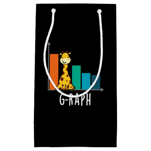 Petit Sac Cadeau G-raph Funny Giraffe Graph Pun Graph Dark BG (Devant)