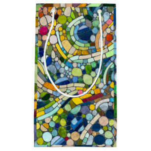 Petit Sac Cadeau Galets colorés Art Mosaïque