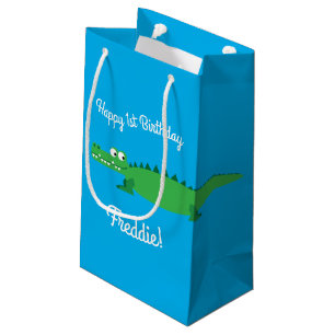 Petit Sac Cadeau Gator Alligator Crocodile 1er anniversaire