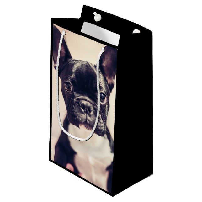 Petit Sac Cadeau Giftbag de bouledogue français (Devant Angle)