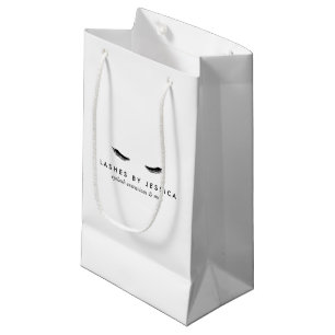 Petit Sac Cadeau Glam Eyelashes noir et blanc